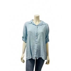 NEW CATHERINE LILLYWHITE'S women's mini star pattern top in light blue